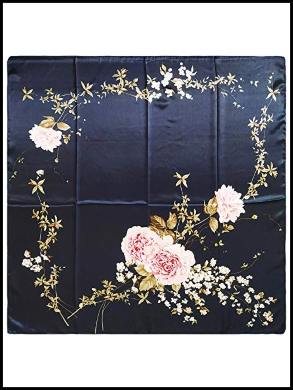 Silk Like Satin Head Scarf 35x35 Square Fashion Hair Protection Versatile